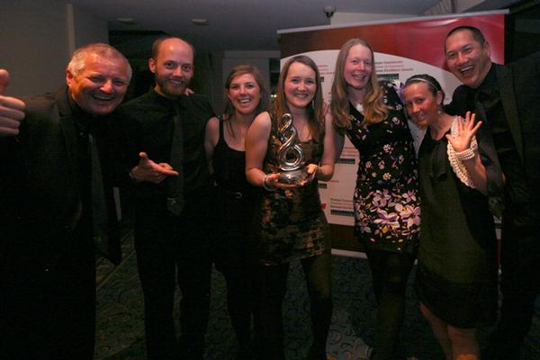  The Ziptrek Ecotours team at the Chamber of Commerce awards night &#8211; (from L-R) Stu Cordelle, Greg Elfer, Bonnie Greene, Nicole Sutherland, Jada Van Vliet, Teresa Costello, Trent Yeo.